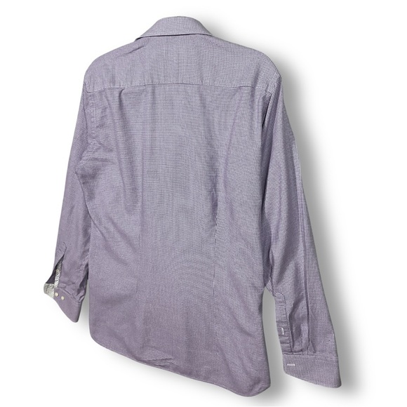 Ted Baker Endurance Mens Shirt Sz L Button Down Purple Contrast Work Casual - Picture 10 of 11
